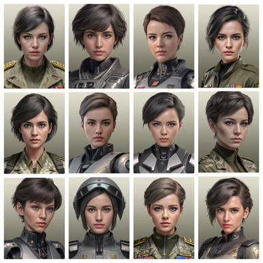 AI mass-produced portraits