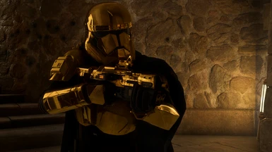 Caped Gold Sith Trooper