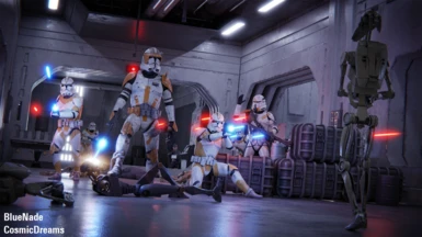 The 212th and Commander Cody defend the Venator