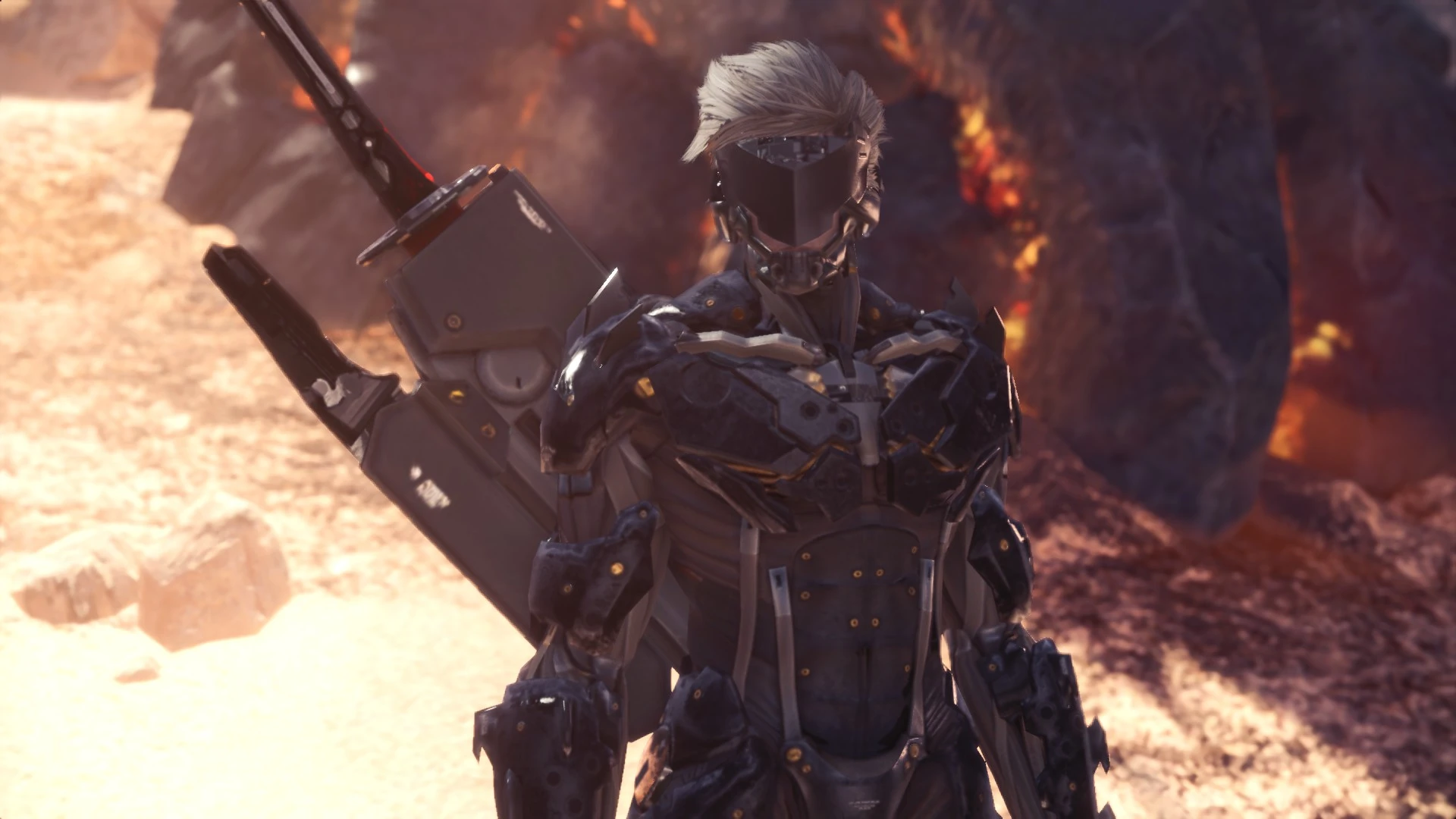 Raiden Metal Gear Rising at Monster Hunter: World Mods and. 