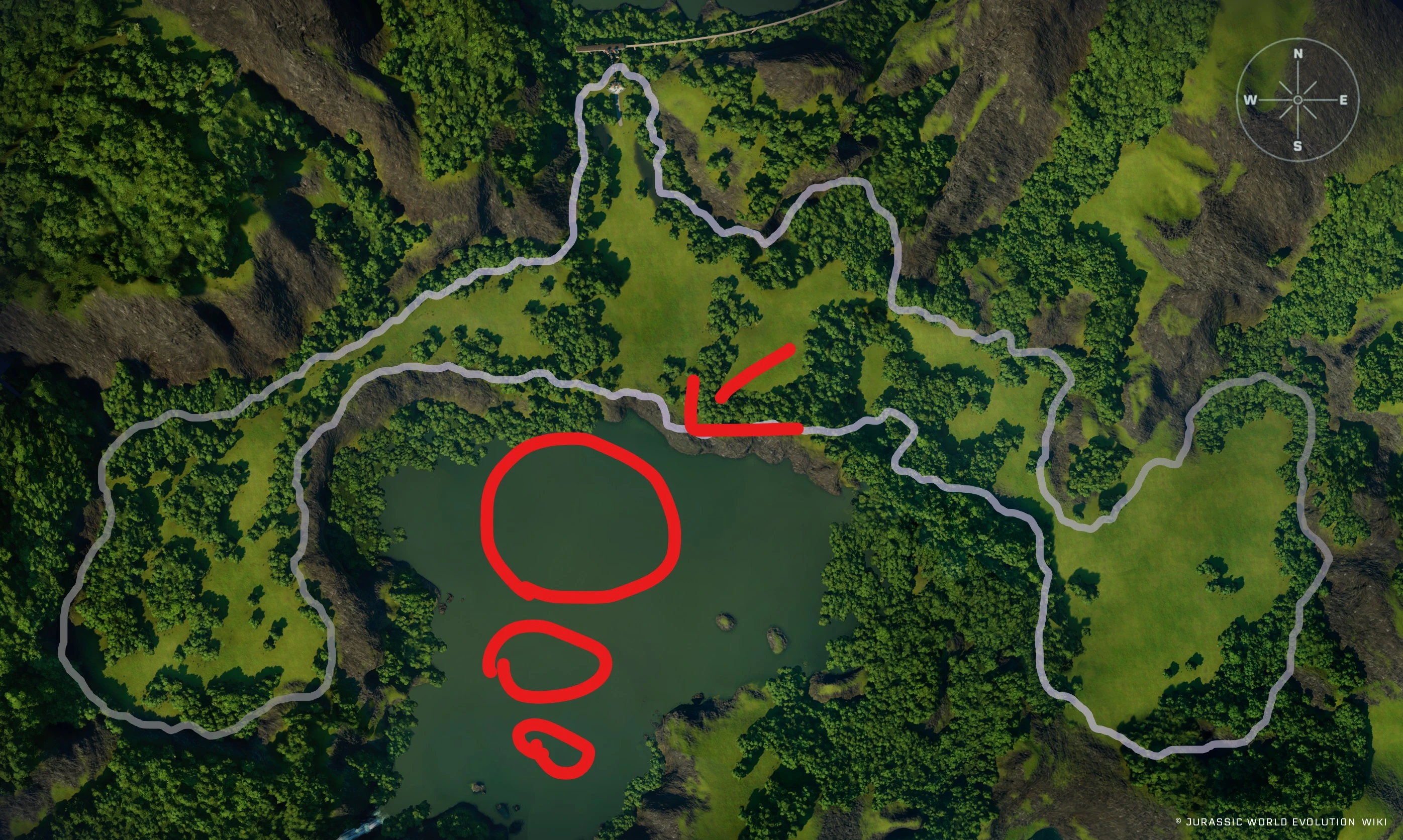 Jurassic world evolution карта