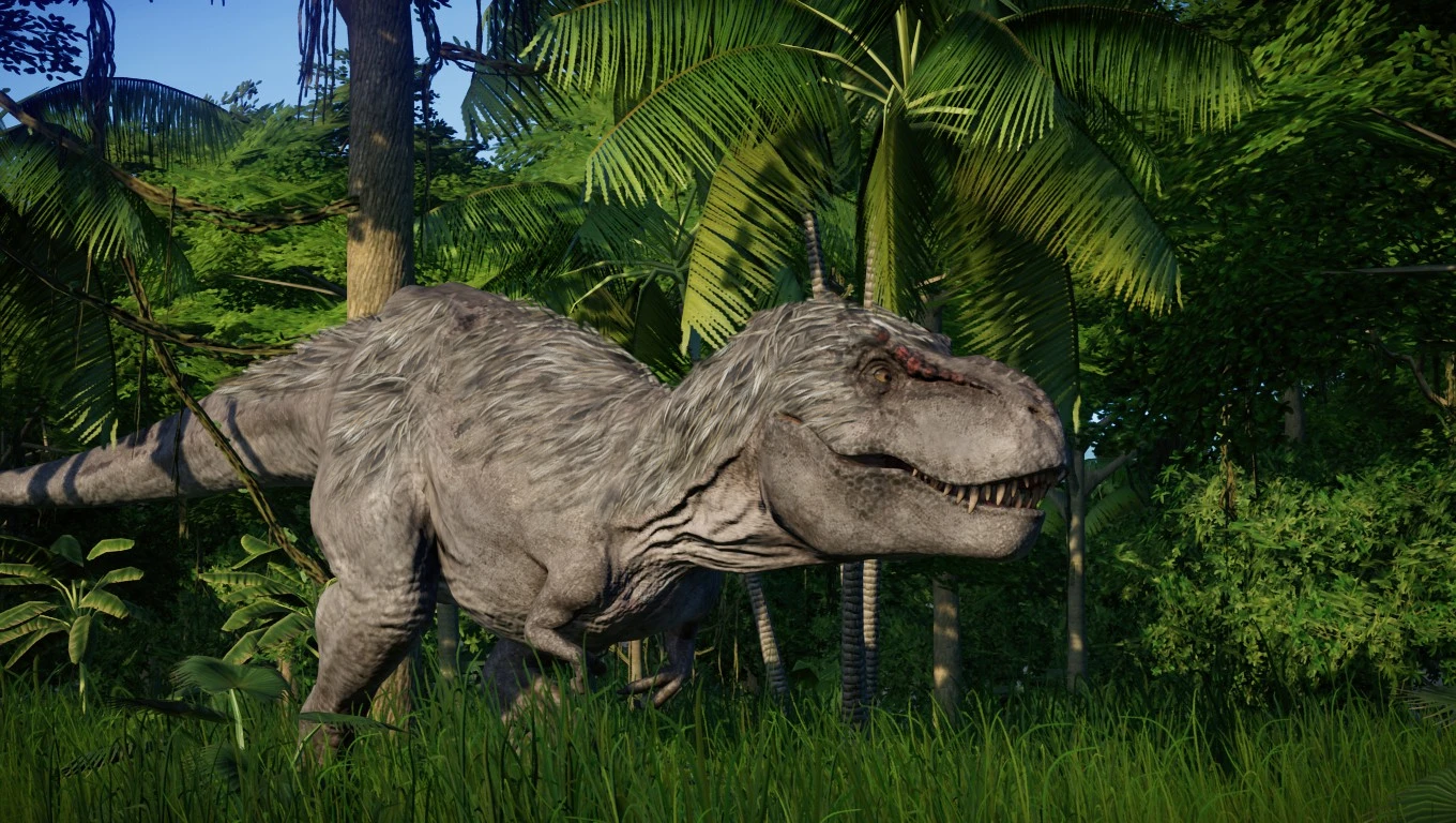 t rex jurassic world evolution
