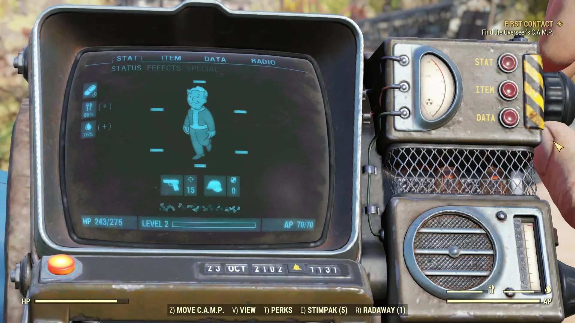 how to change your pipboy hud and light color at fallout 76 nexus mods and community change your pipboy hud and light color