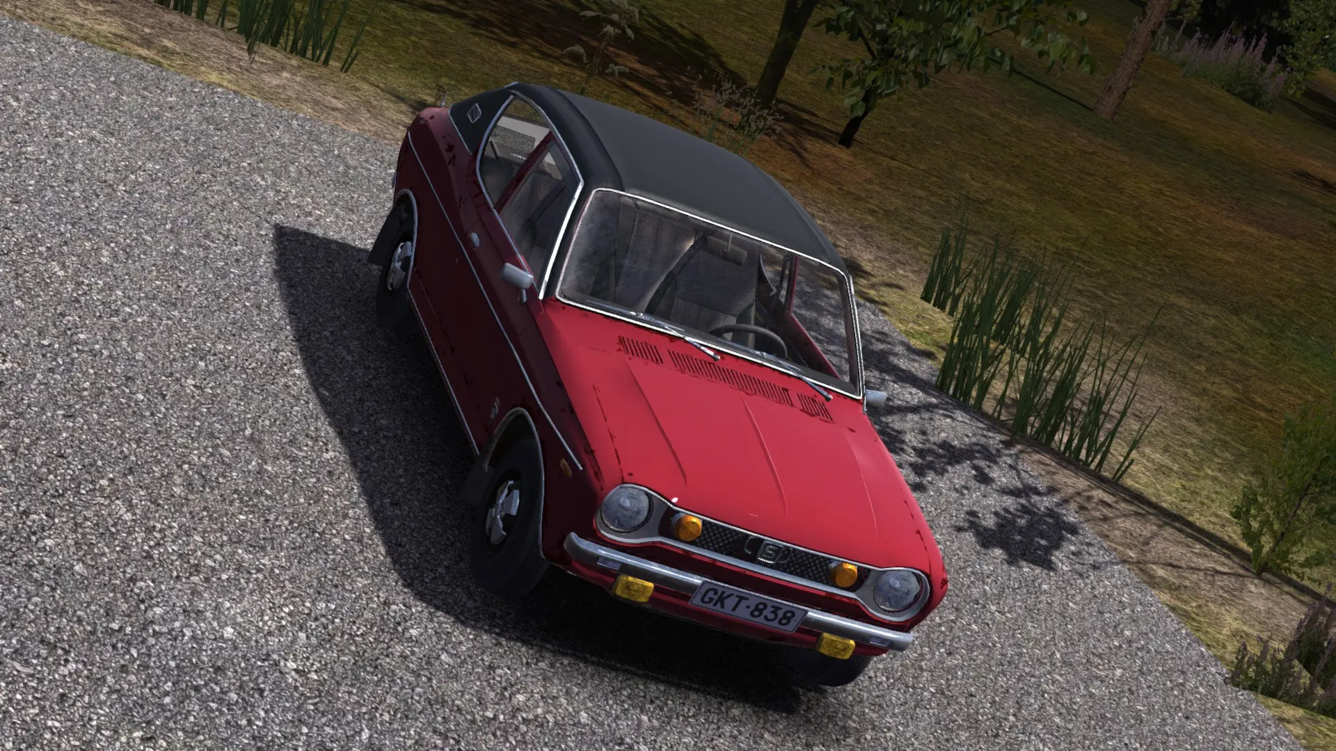 Classic bright red-black Satsuma paintjob at My Summer Car Nexus