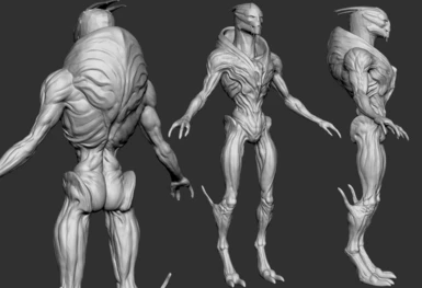 Mass Effect 2 3 Alien romance body and general body mod project Garrus body wip