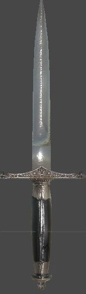 close up shot of the silver dagger