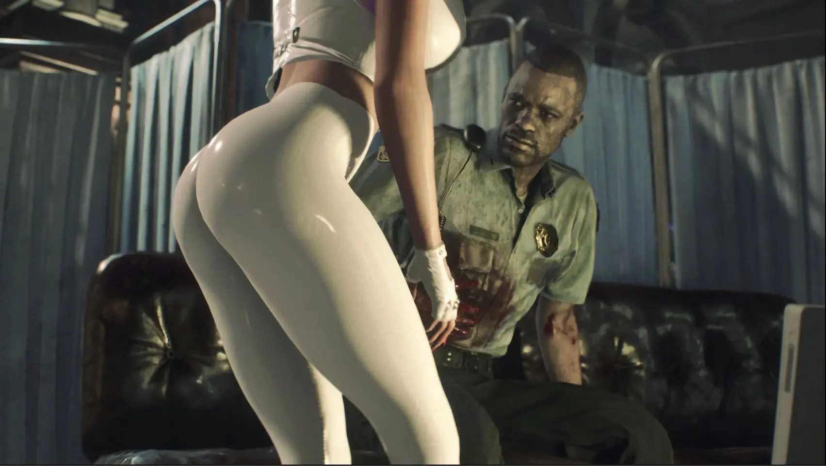 Resident Evil 2 Claire White Denim Leggings at Resident Evil 2 (2019) Nexus  - Mods and community