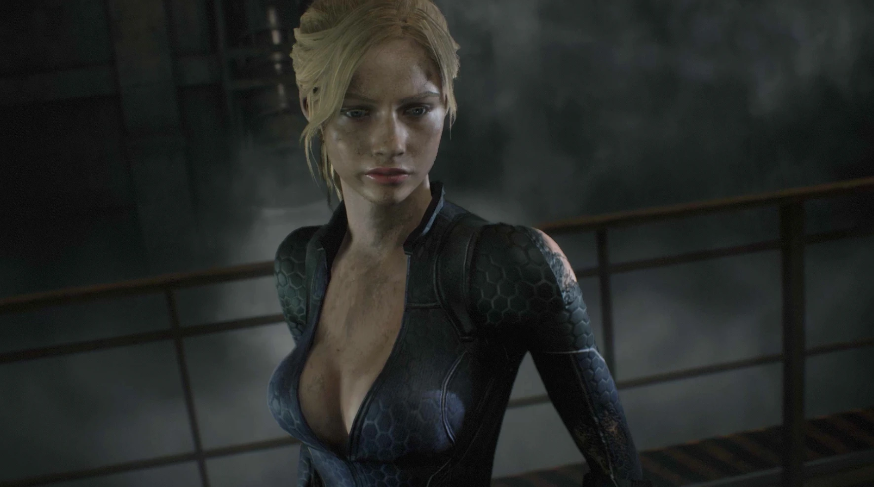 Jill Valentine Battlesuit On Claire Redfield Cutscene At Resident Evil 6073
