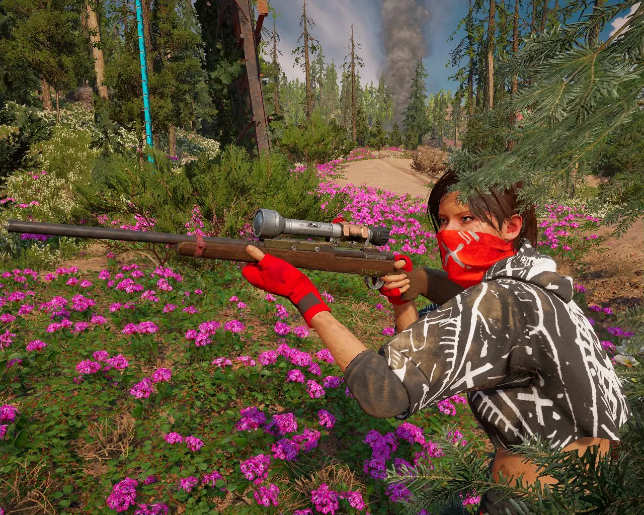 Фар край хаттаб. Far Cry New Dawn рейдеры. Бабуля снайпер far Cry New Dawn. Фар край Нью давн рейдеры. Фар край 5 Нью давн.