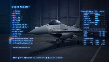 Aircraft List - 1