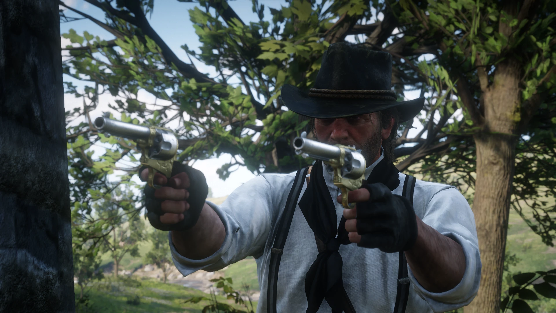 Arthur Morgan With Guns HD Red Dead Redemption 2 Wallpapers, HD Wallpapers