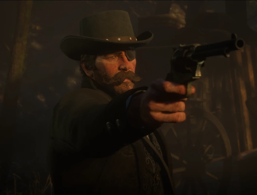 Gunslinger Arthur with a Eyepatch and a big Moustache at Red Dead ...