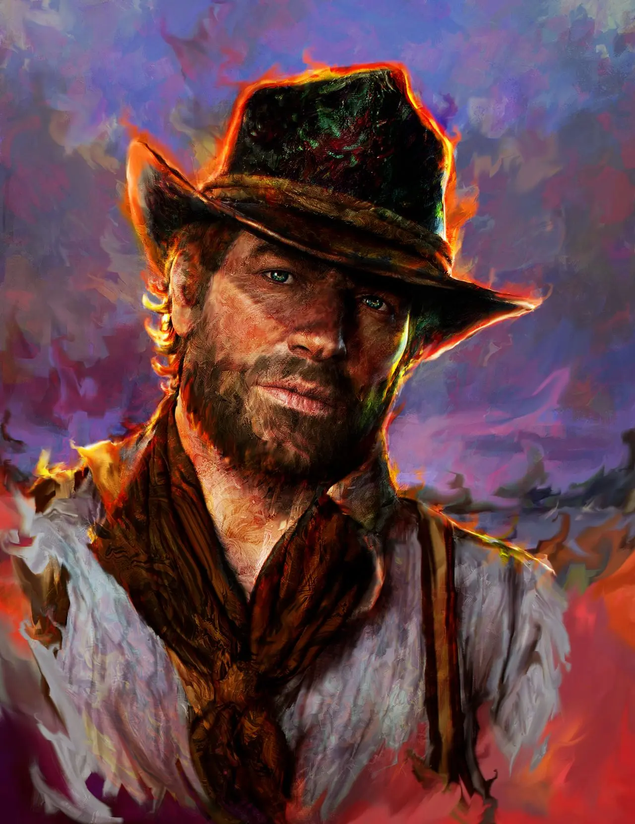 arthur morgan RDR2 fanart world tuberculosis day by Halimunali on