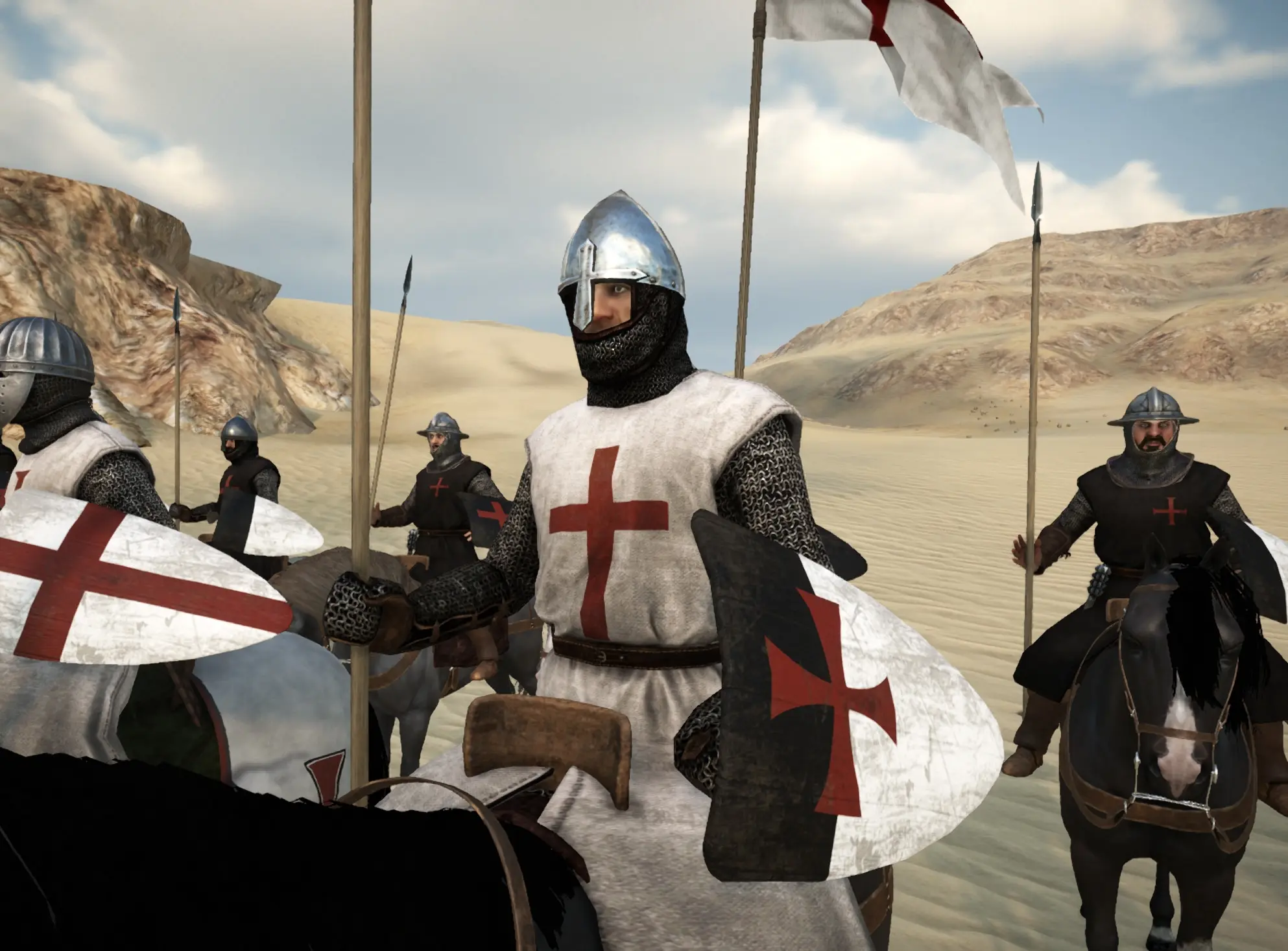 A Knight Templar with Norman helmet at Mount & Blade II: Bannerlord ...