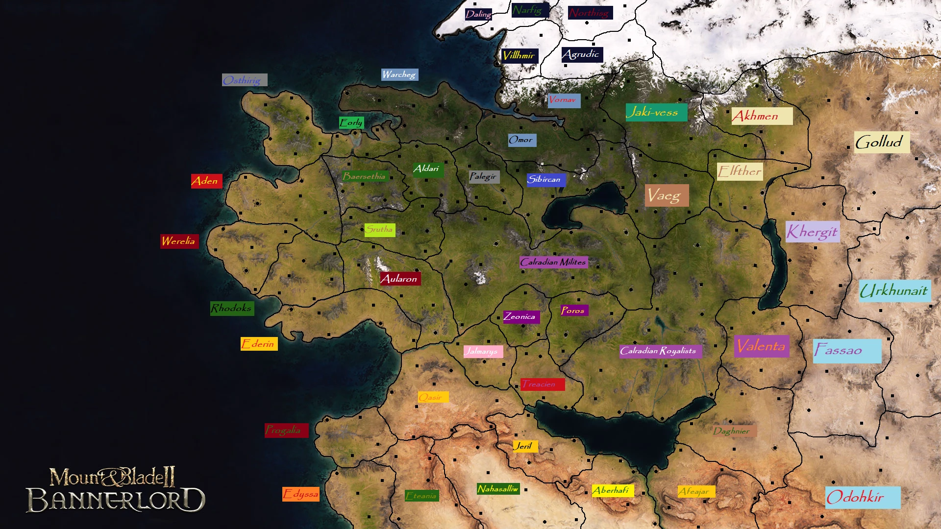 mount and blade bannerlord map