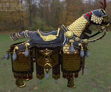 New golden horse armour-3