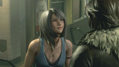 Rinoa with Squall of Final fantasy VIII in Resident Evil 3 As Jill and Carlos
