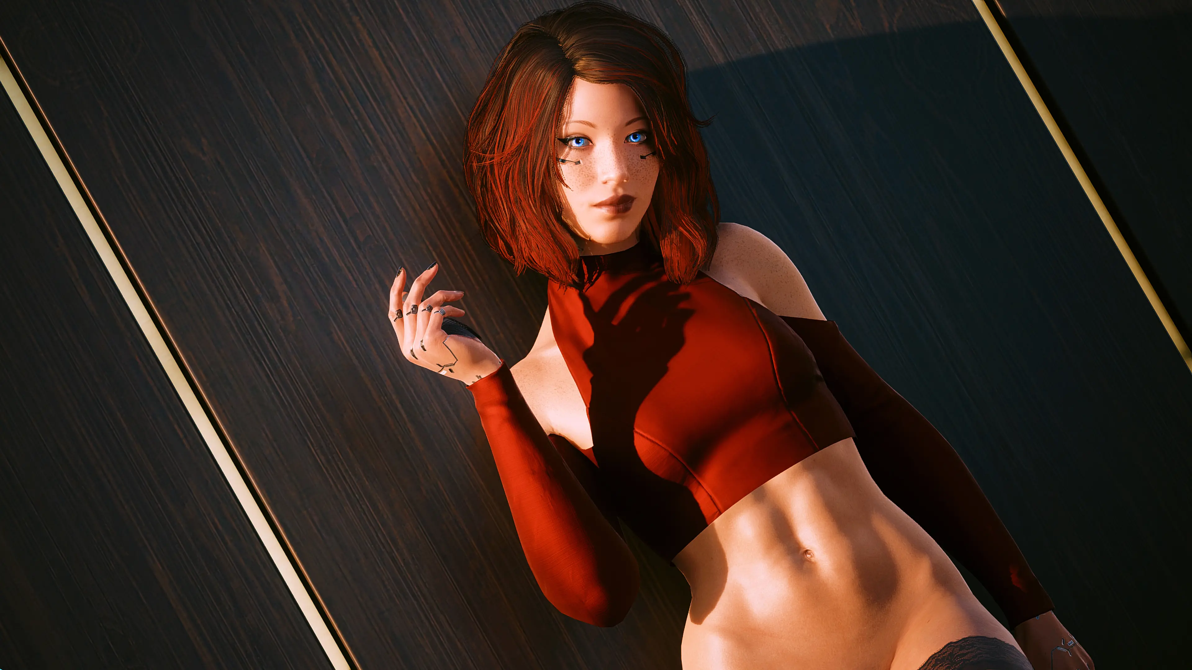 V in red at Cyberpunk 2077 Nexus - Mods and community