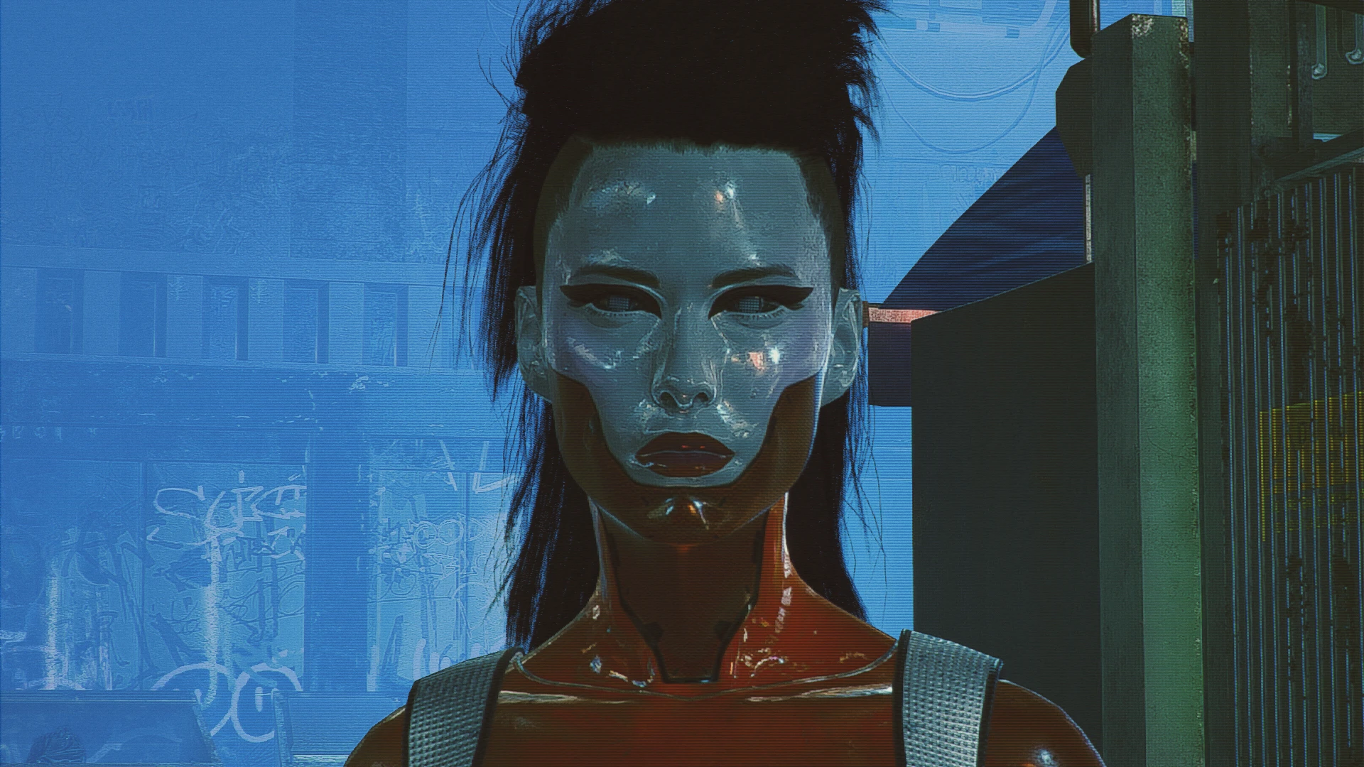Tiger Claw Female 2 Blue Hue Wallpaper At Cyberpunk 2077 Nexus Mods And Community 0005