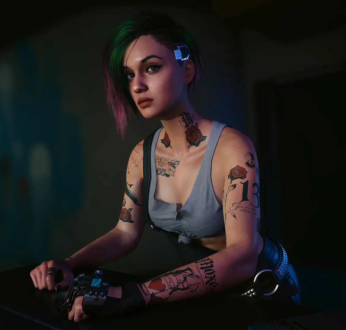 Judy romanced enhanced. Cyberpunk 2077 Photomode.