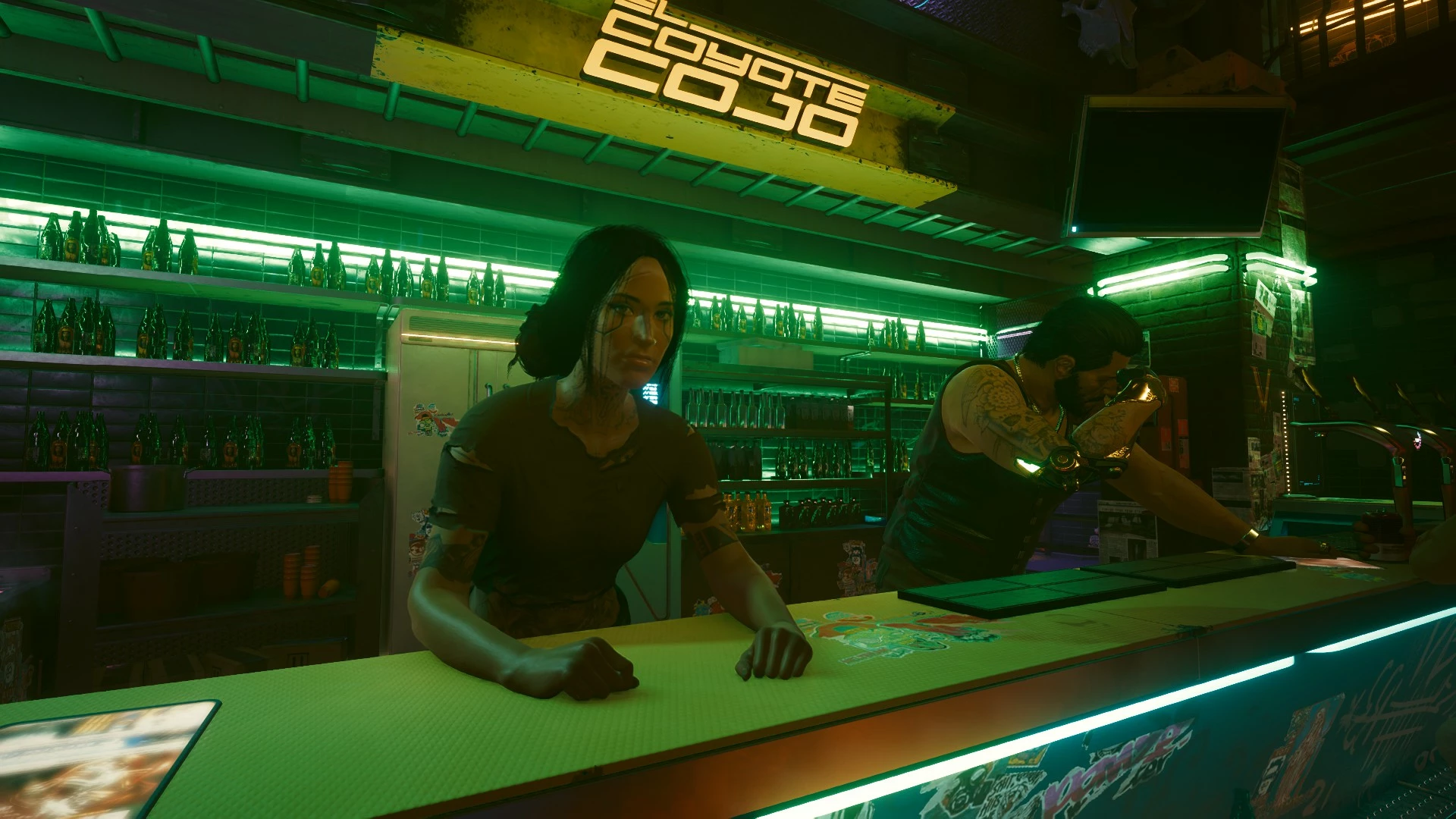 Behind the bar at el coyote cojo at cyberpunk 2077 nexus mods and
