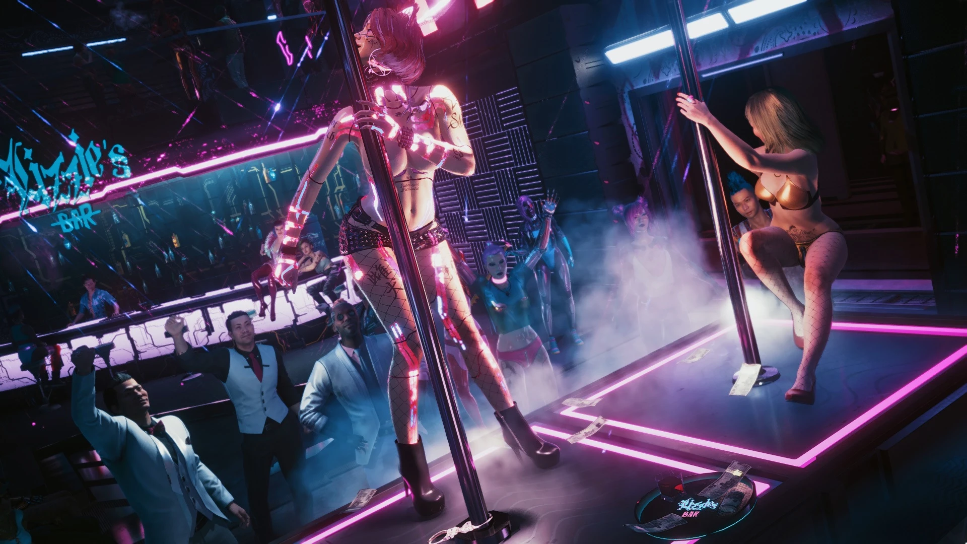 Cyberpunk strip clubs