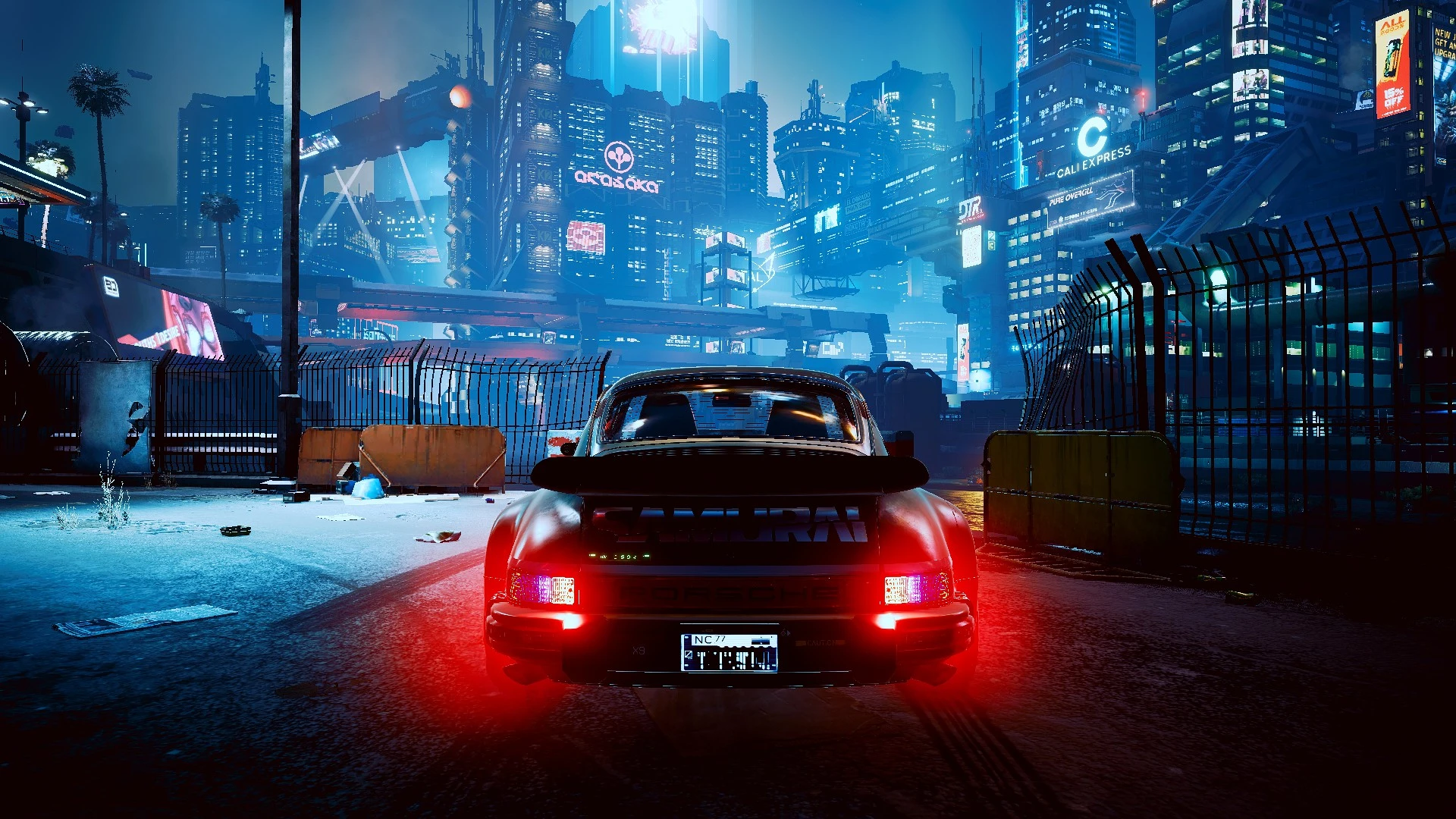 car in front of night city at Cyberpunk 2077 Nexus - Mods and community