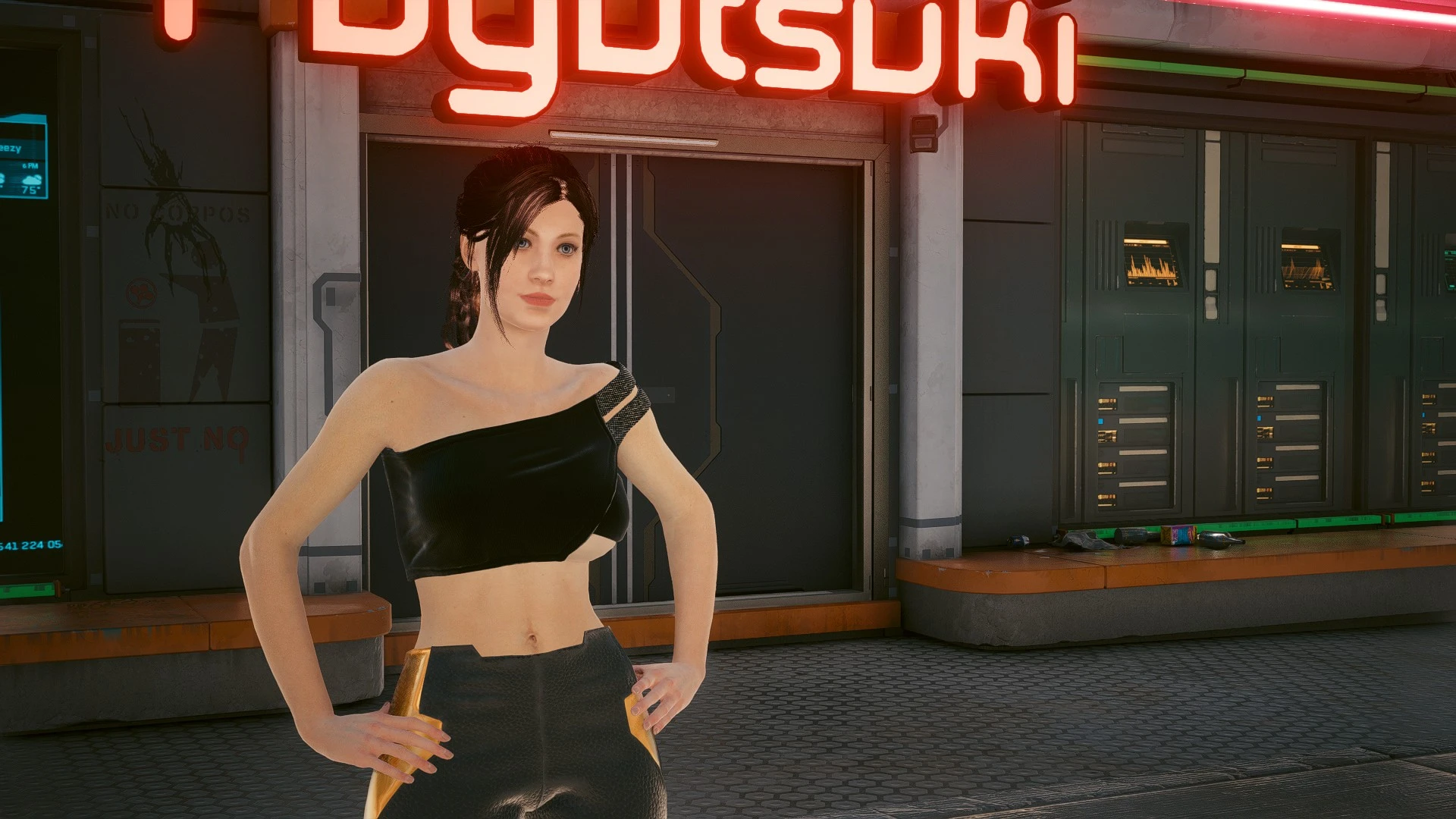 One Shoulder Shirt at Cyberpunk 2077 Nexus Mods and community