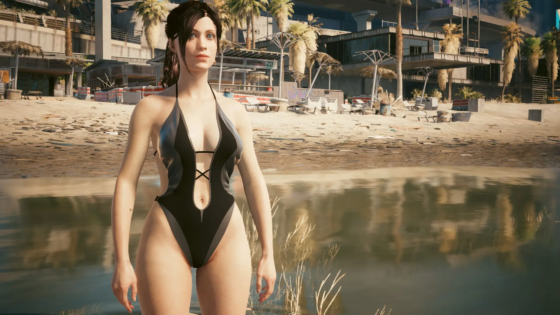 Beachwear Outfit at Cyberpunk 2077 Nexus Mods and community