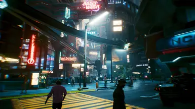 busy street at Cyberpunk 2077 Nexus - Mods and community