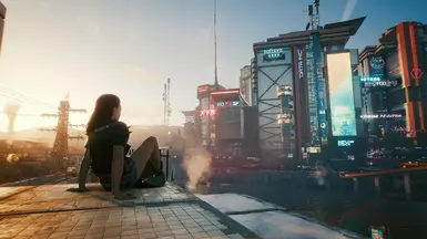 Sunrise over Night City at Cyberpunk 2077 Nexus - Mods and community