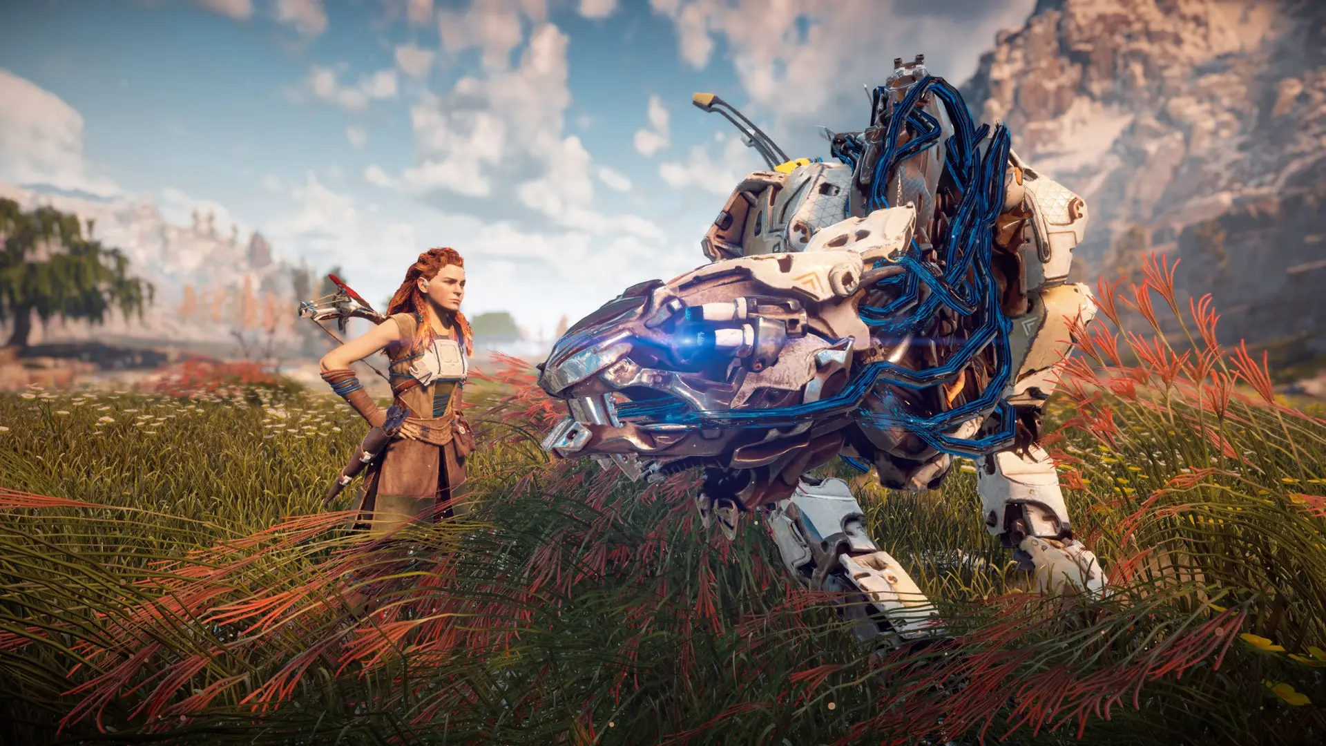 Игра horizon от механики. Элой Horizon Zero Dawn 16 / 9,. Дракон Horizon Zero Dawn. Horizon Zero Dawn визор. Хорайзон Зеро Дон стрелы.