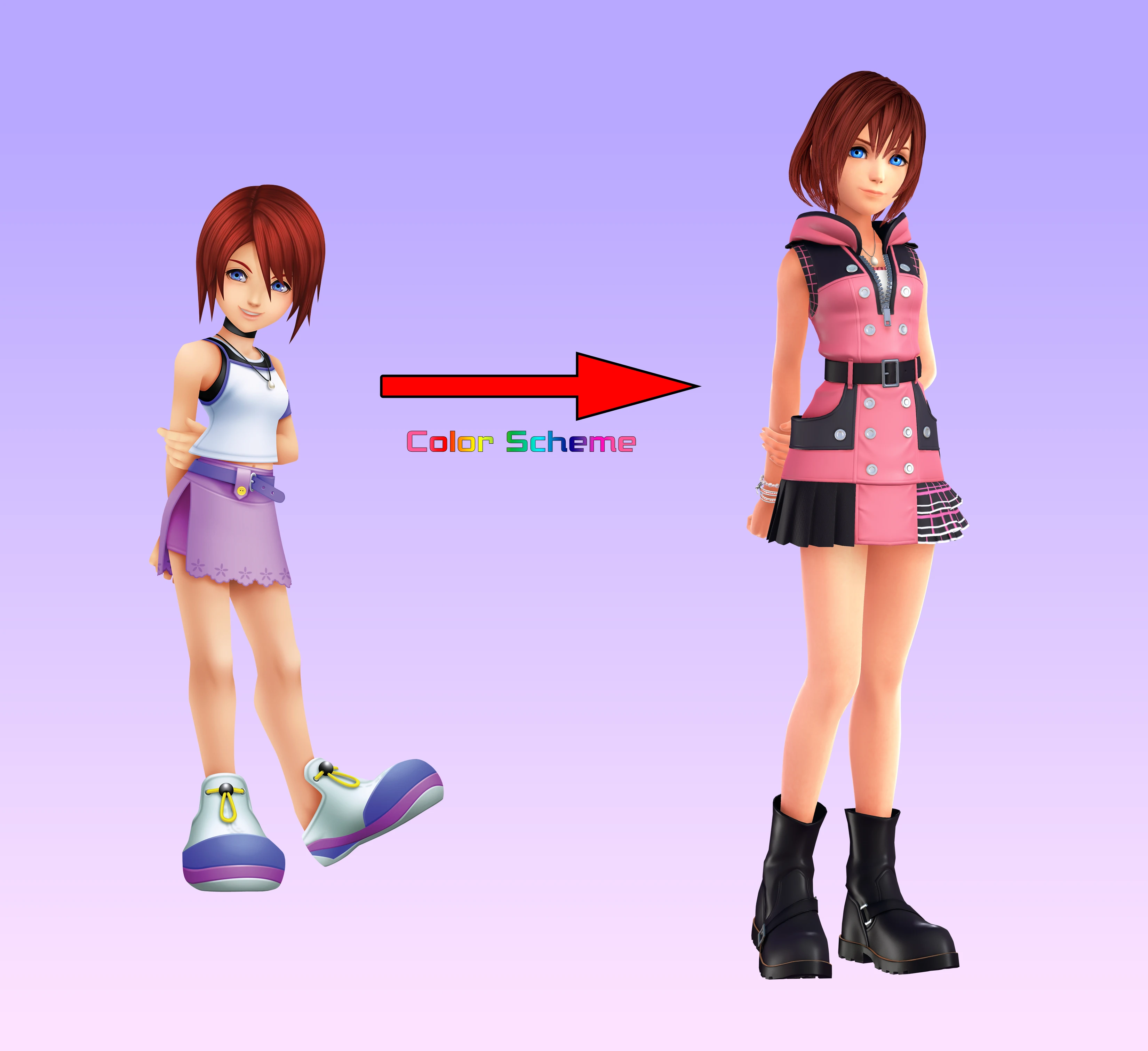 Mod REQUEST - KH1 Kairi Outfit Color Scheme for KH3 Kairi at Kingdom ...