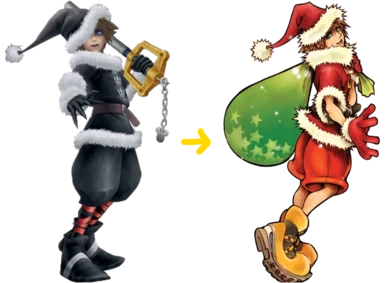Mod Request - Normal Sora Santa outfits