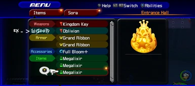 MOD REQUEST Wisdom and Limit form keyblade selection