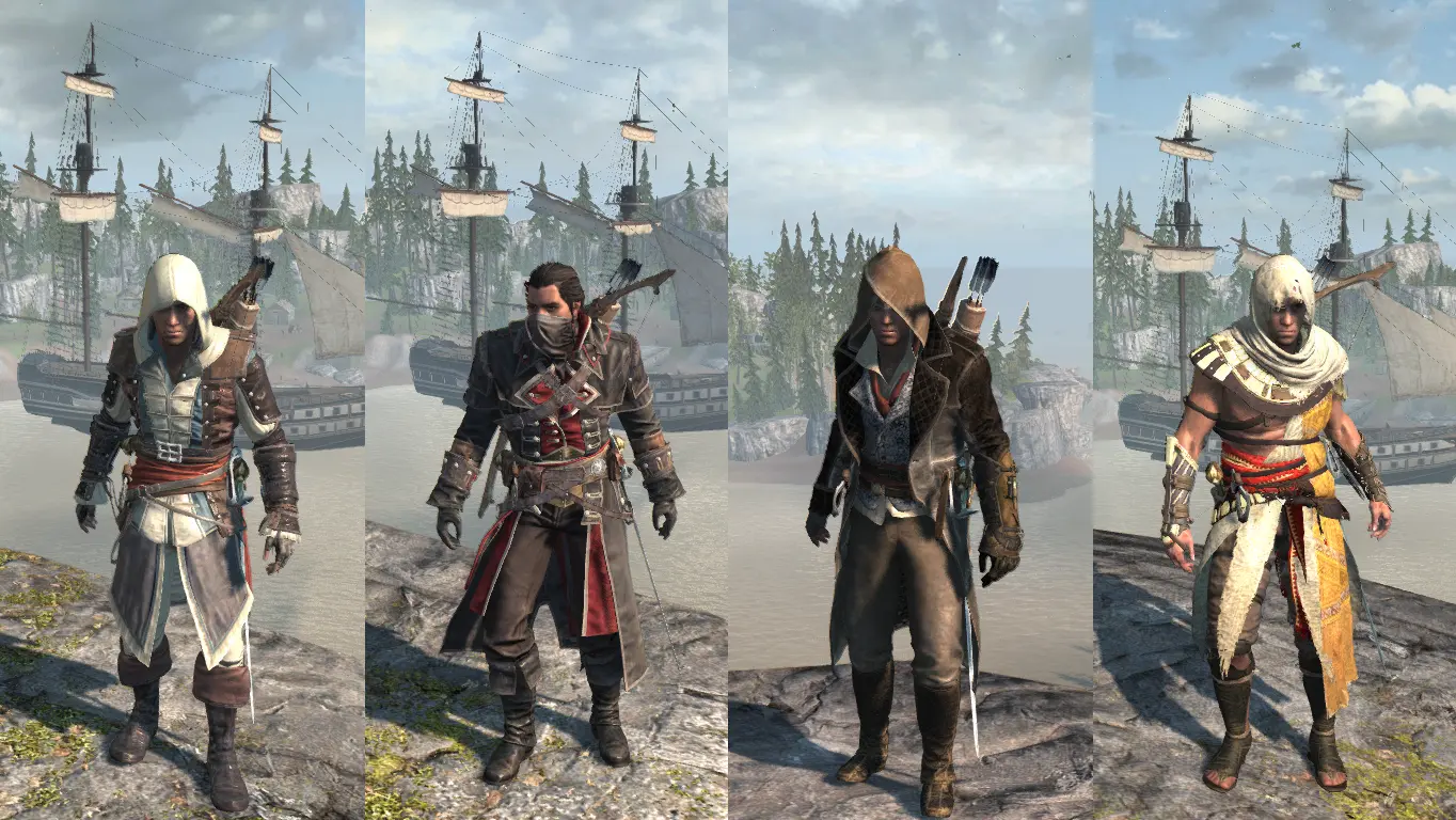 AC3 all Champion pack costumes  Assassin's Creed 3 Multiplayer