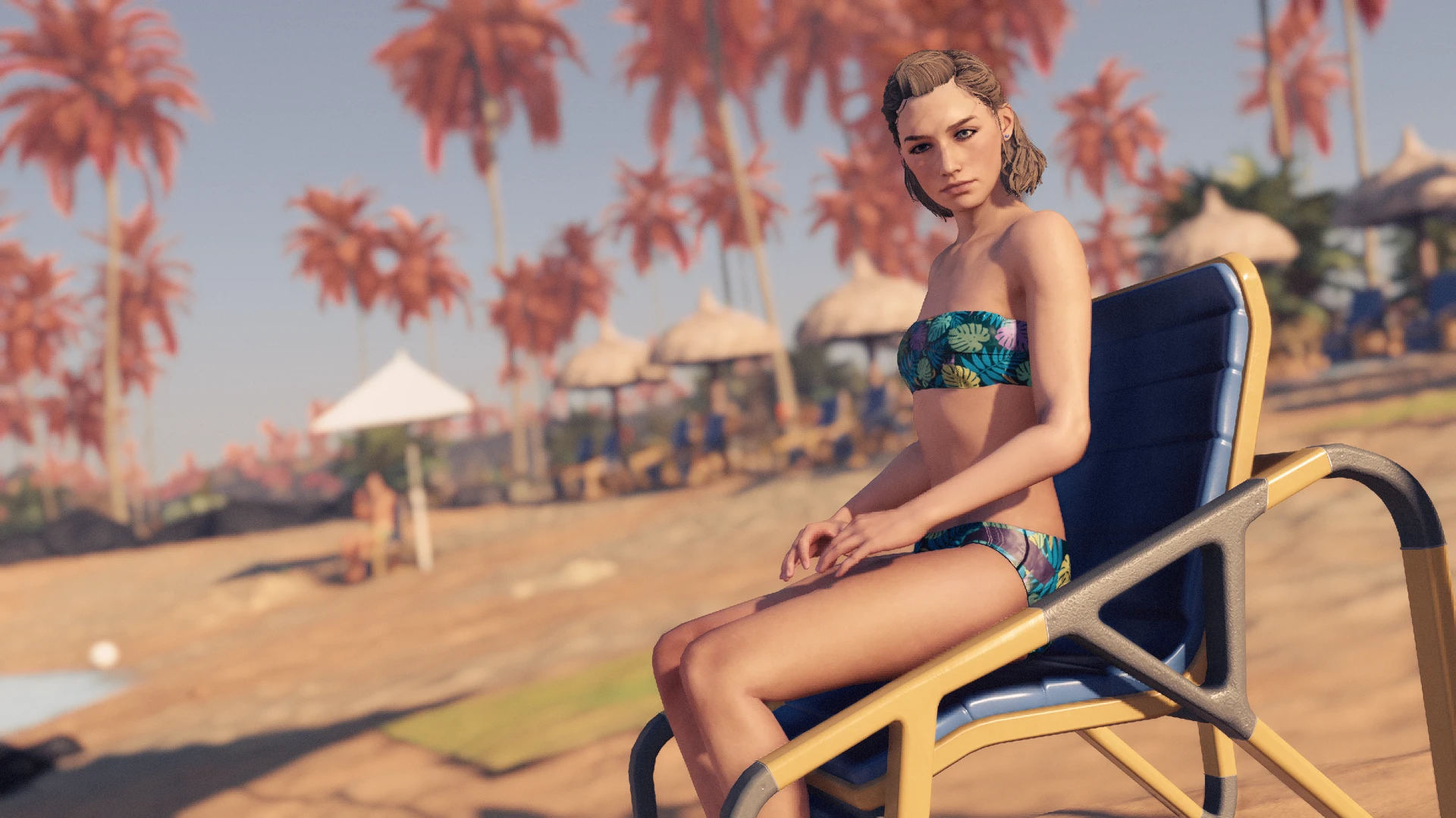 Sarah on the beach at Starfield Nexus - Mods and Community