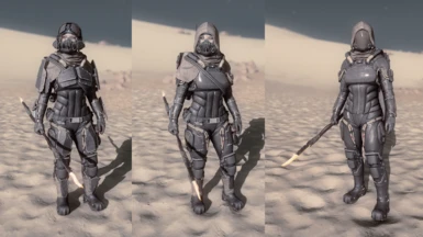 Nomad Female Spacesuit Variants - WIP