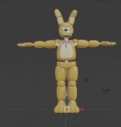 would it be possible to use this springbonnie from the files from security breach as burntrap