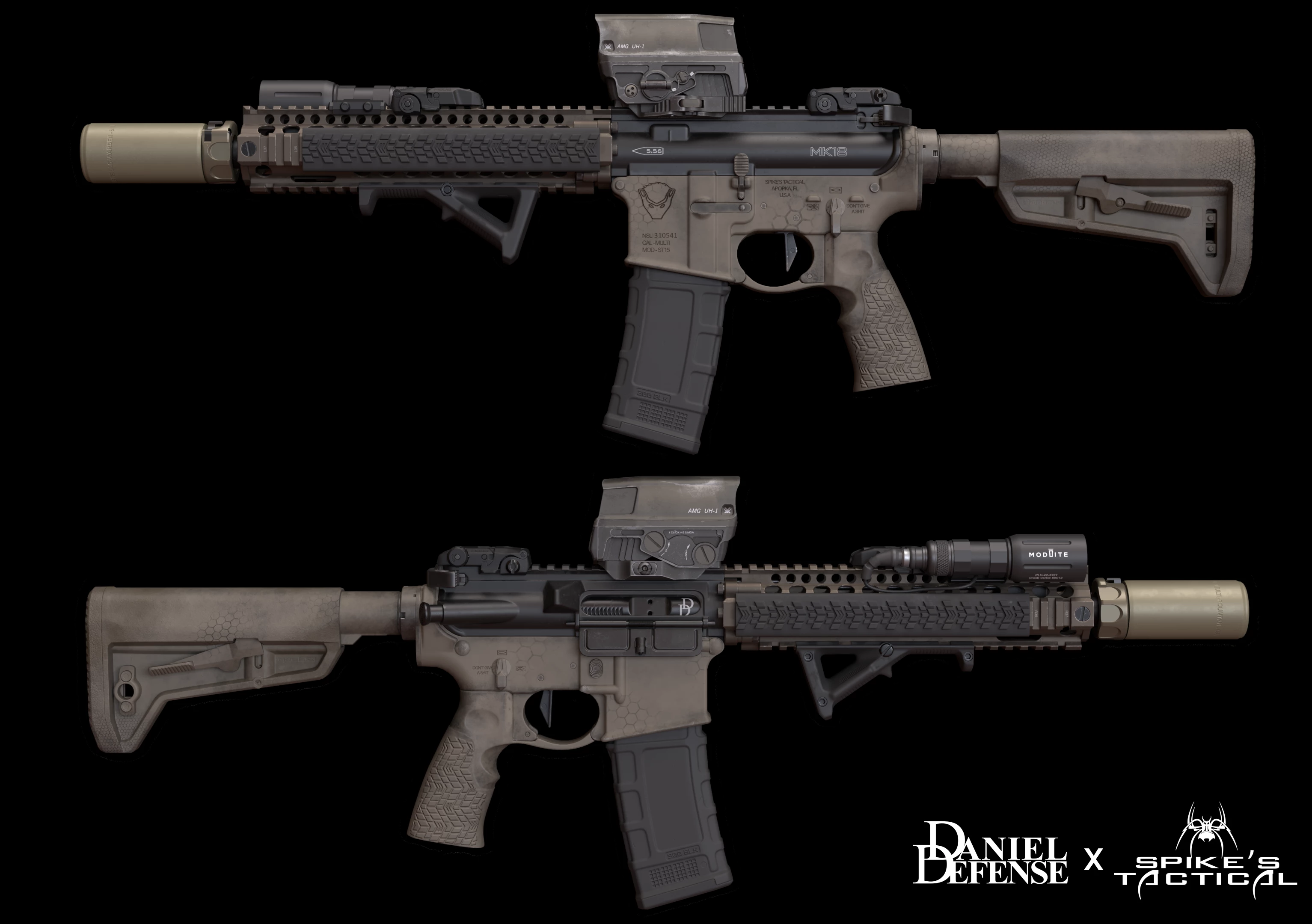 Daniel Defense X Spike Tactical 300 Blk honey badger Daniel Defense X Spike Tactical 300 Blk honey badger