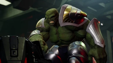 Big Bald Hulk wearing Light suit