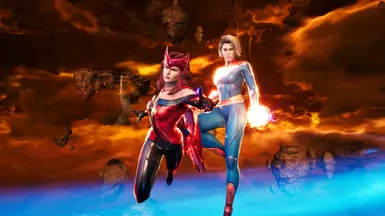 Captain Marvel and Scarlet Witch