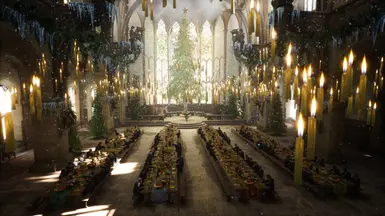 Holiday feast in the Great Hall at Hogwarts Legacy Nexus - Mods and ...