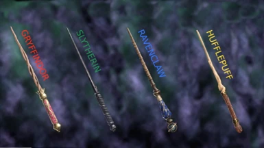 My 4 wands for each house playthrough