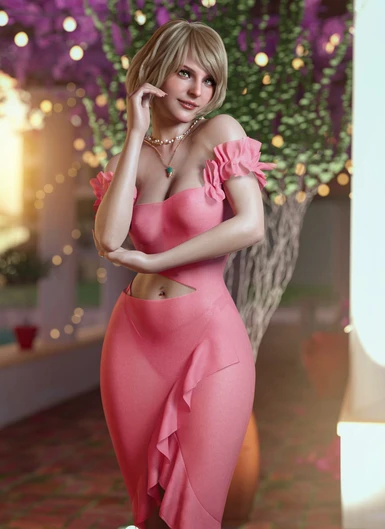 Pink dress ashley