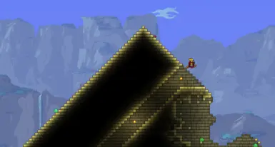 Desert Pyramid damaged by Meteor