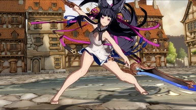 Yuel bare arms and feet