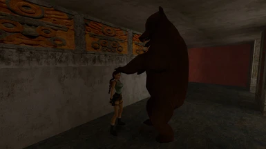 Lara and a bear