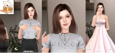 Realistic girl based on Tifa cosplay Sims 4