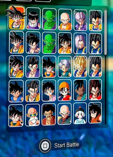 Upgraded Character Selection Screen